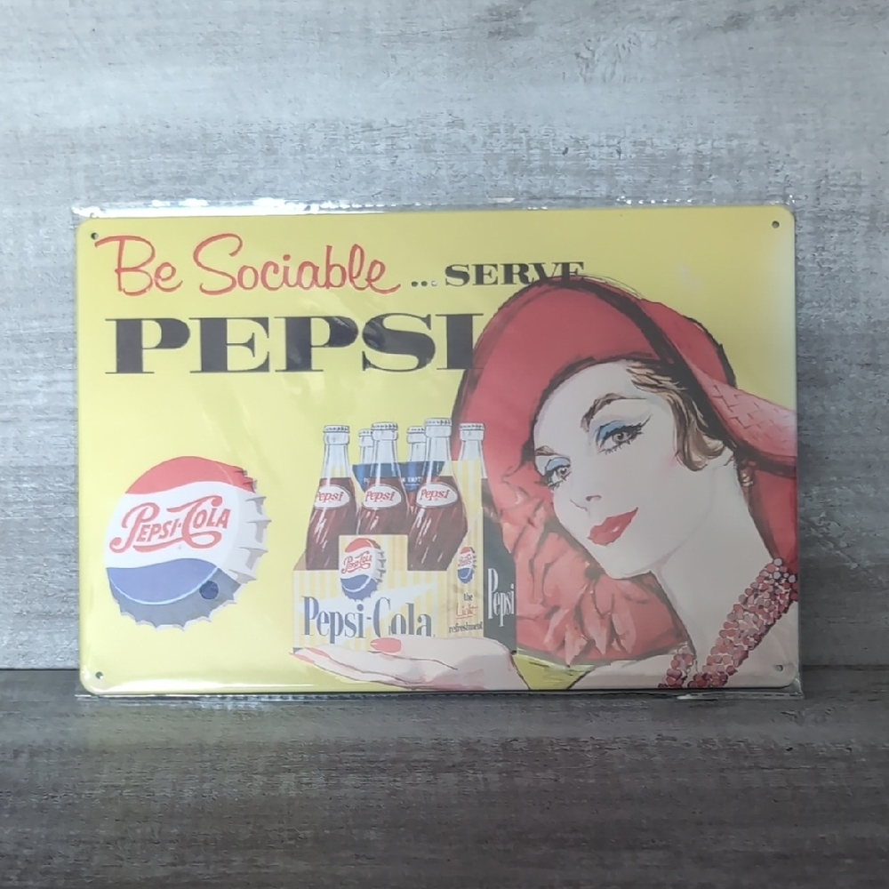 4 Vintage Soda Metal Sign